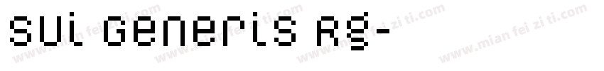Sui Generis Rg字体转换
